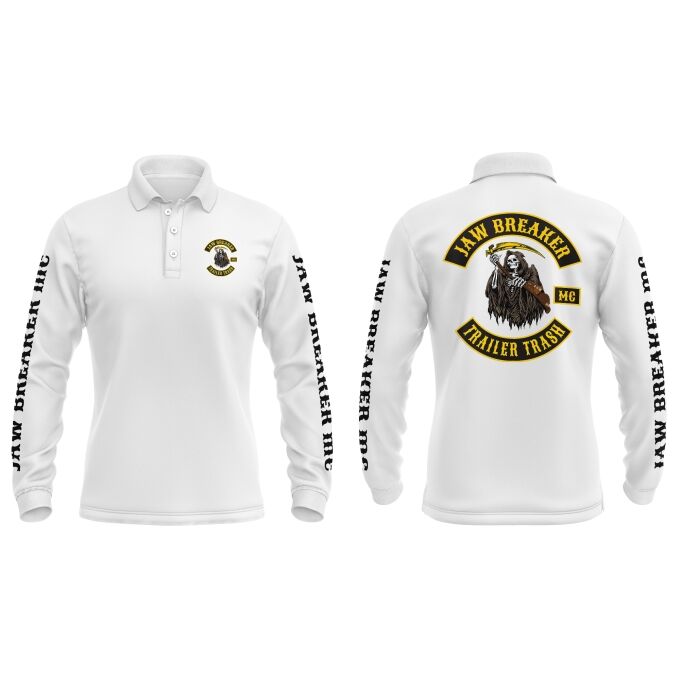Polo Homme Manches Longues Jaw Breaker MC - Imprimé en France