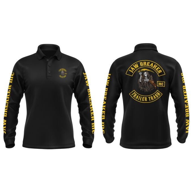 Polo Homme Manches Longues Jaw Breaker MC - Imprimé en France