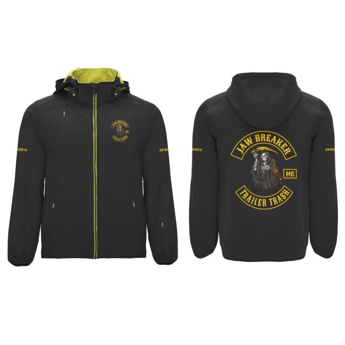 Veste Softshell Contrastée avec capuche Amovible Jaw Breaker MC - Imprimé en France